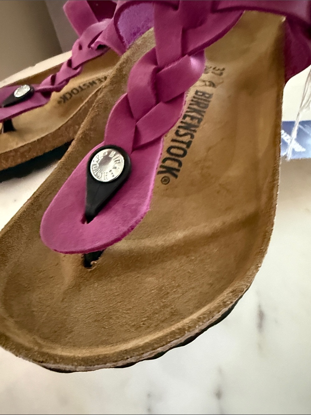 Birkenstock Women’s Braided Thong Sandal - Magenta Size 37 - Picture 7 of 7